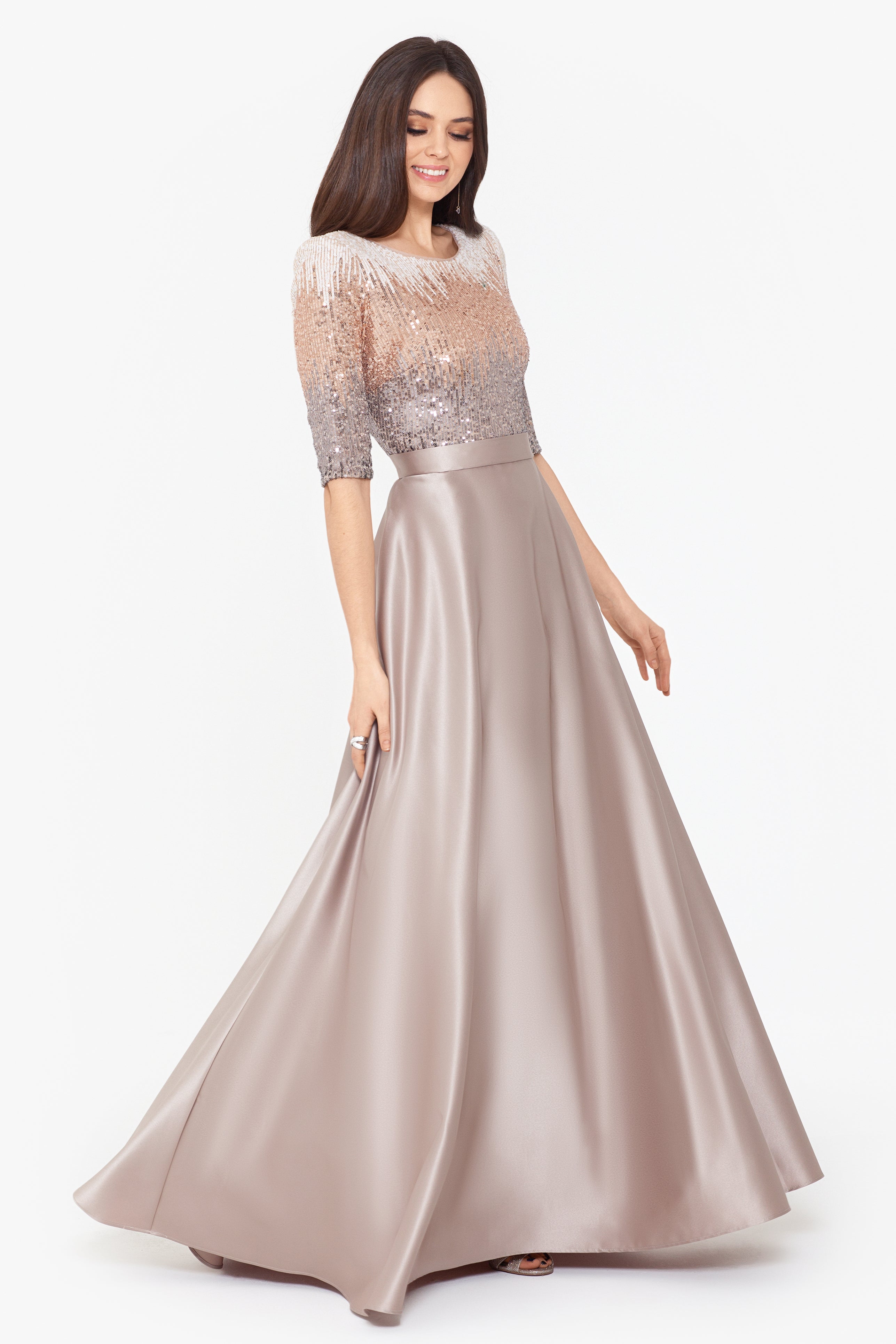 "Quinn" Embellished Sequin Ballgown