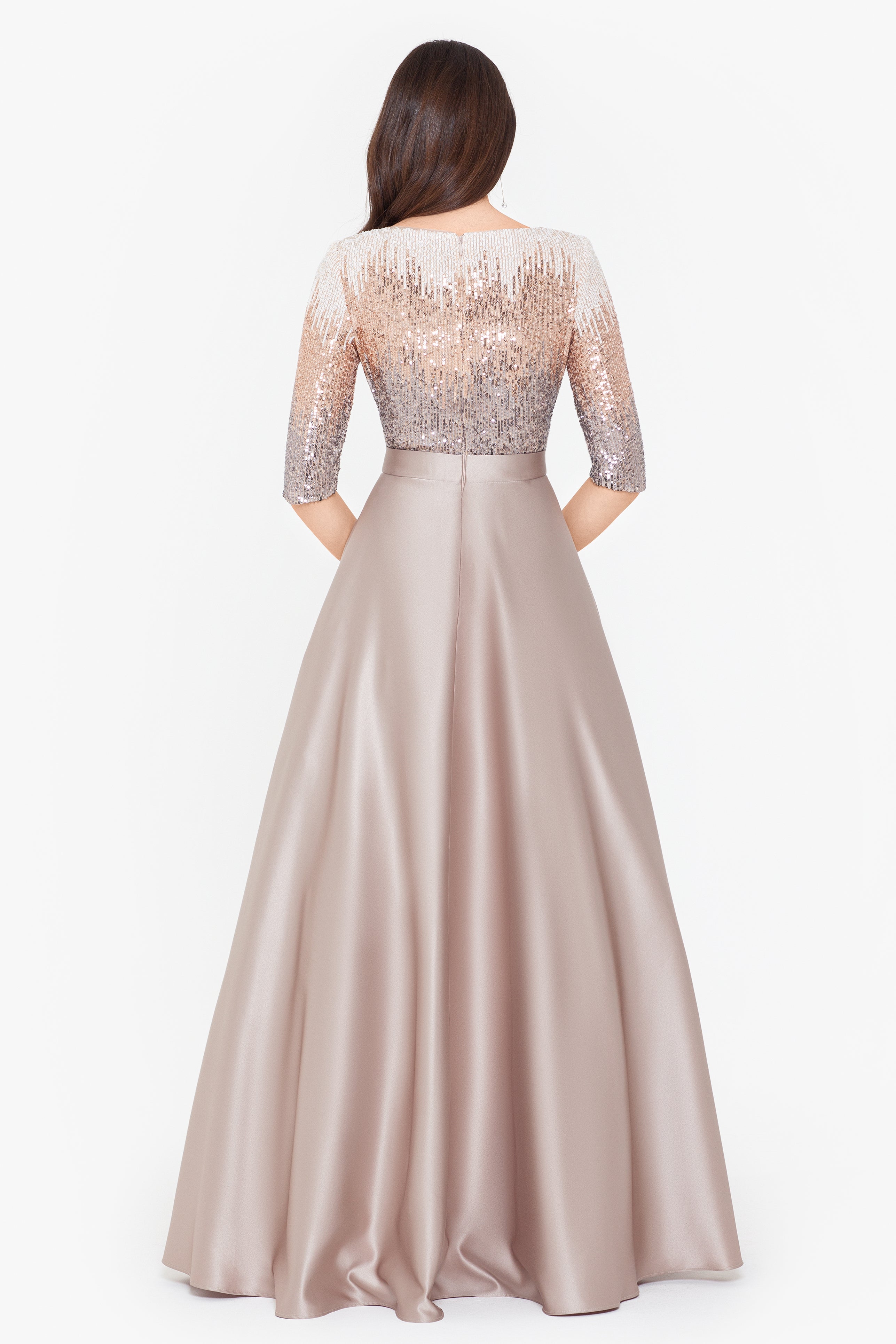 "Quinn" Embellished Sequin Ballgown