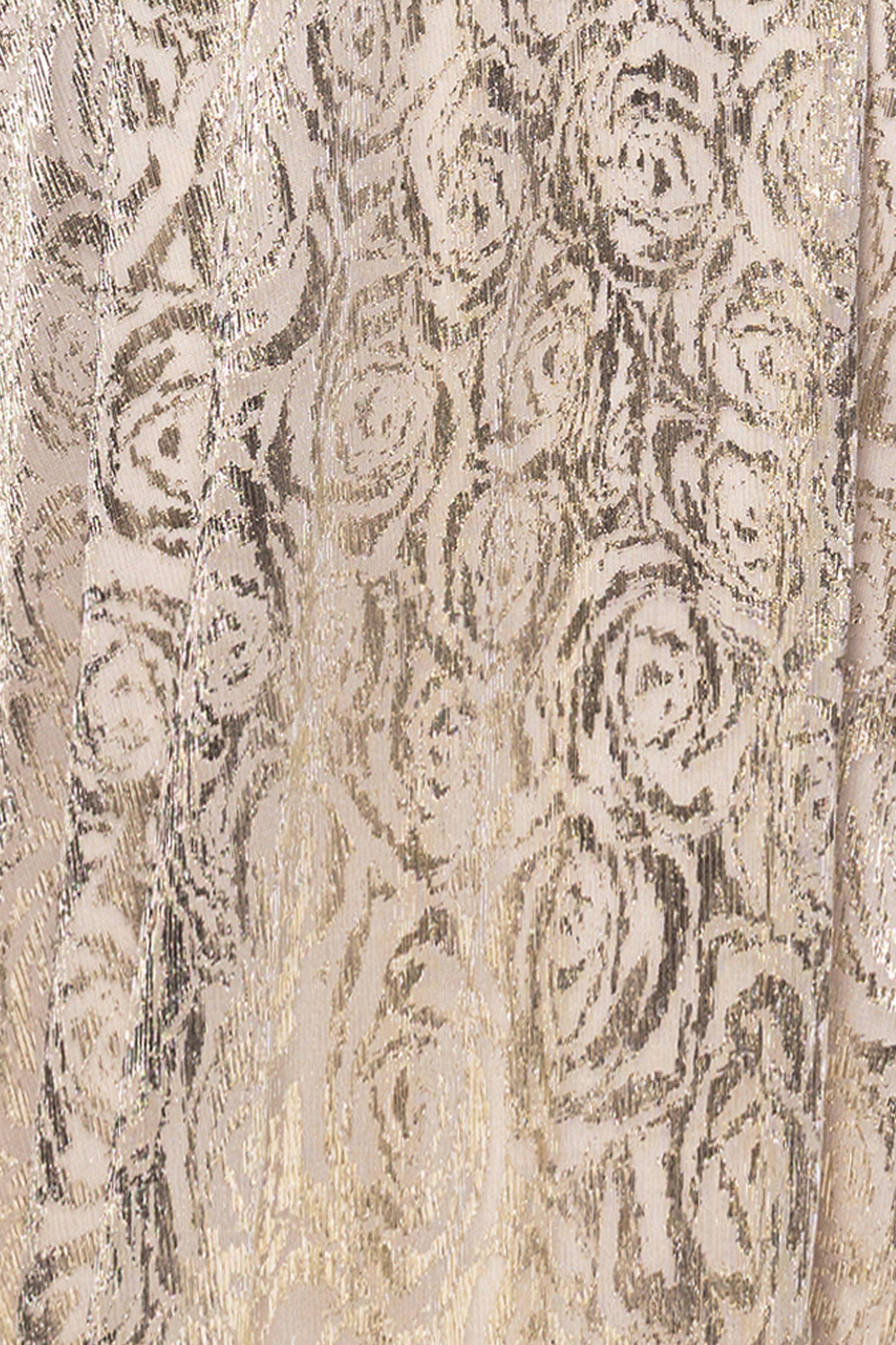 Plus "Luanne" Metallic Foil Halter Neck Floor Length Dress