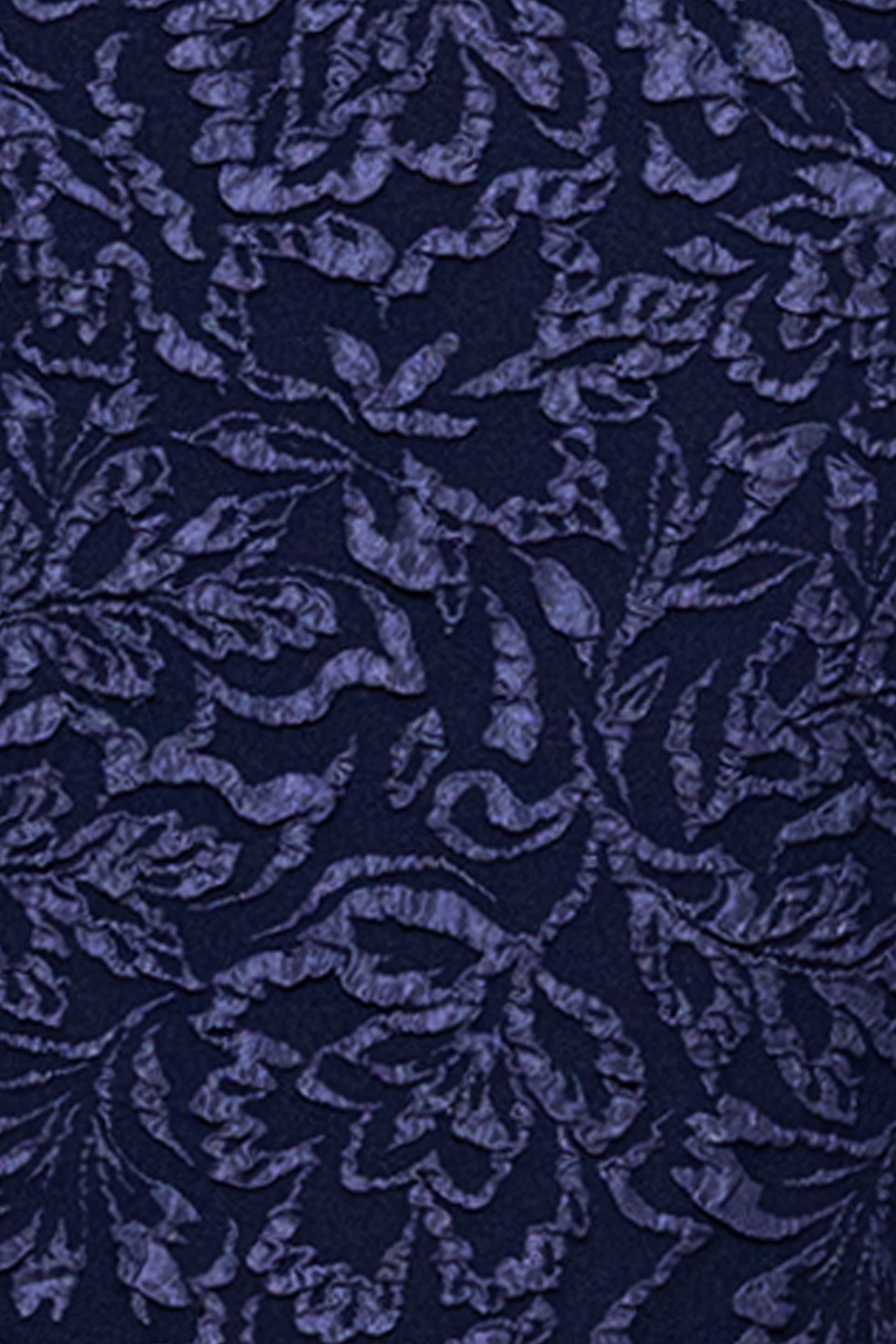 "Elise" Jacquard Knee Length Ruffle Square Neck Dress