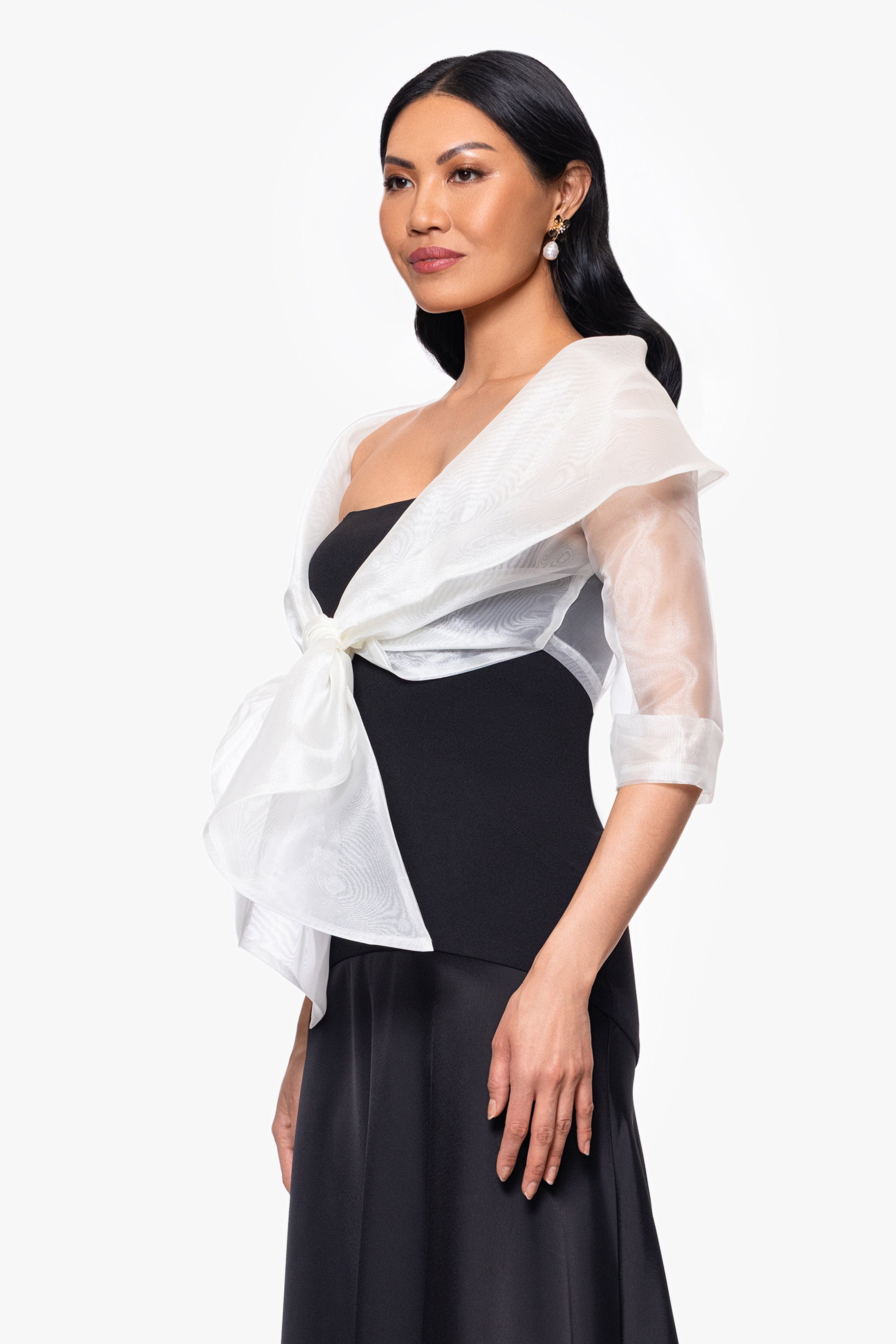 "Agnes" Organza 3/4 Sleeve Shawl Wrap