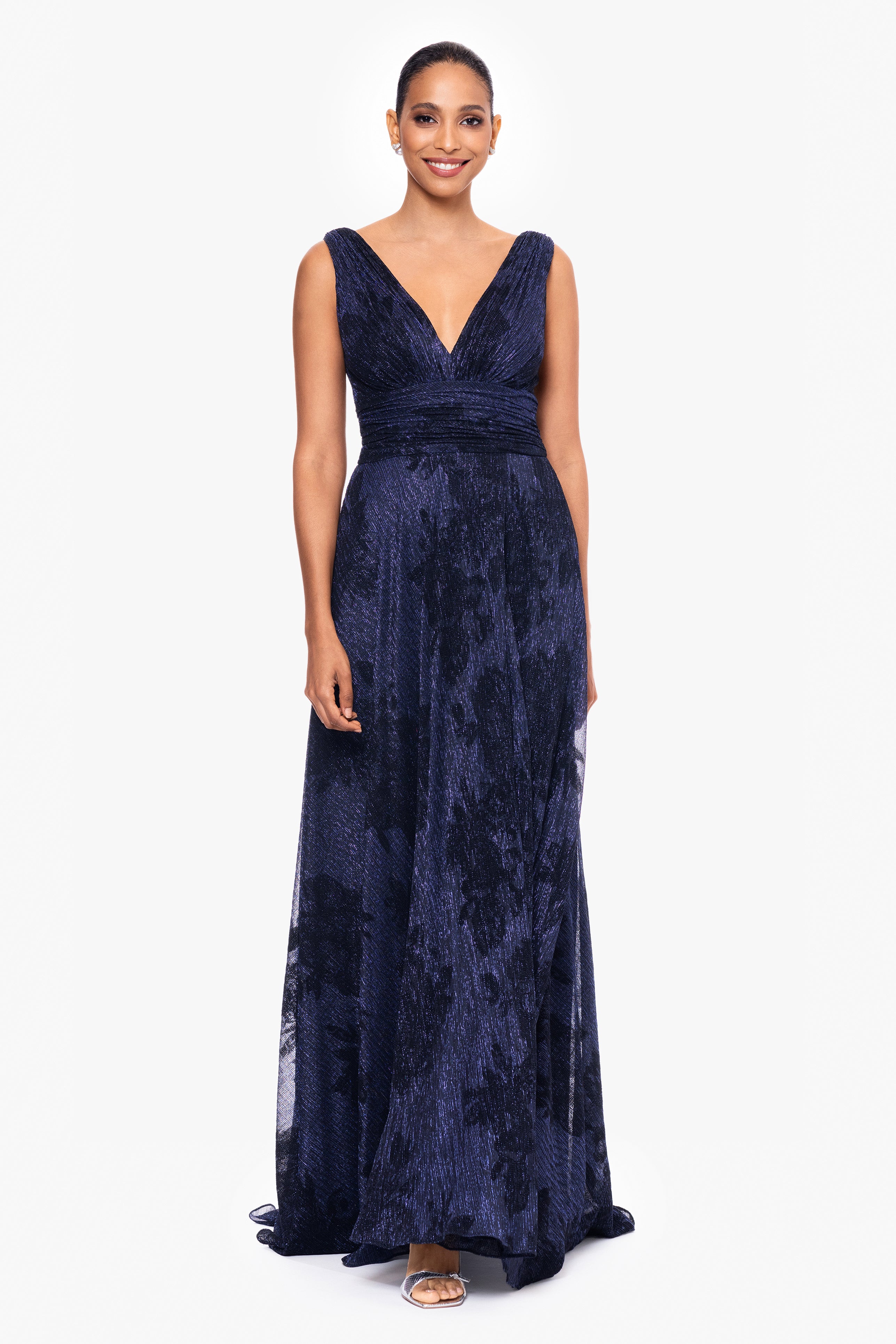 "Bliss" Long Crinkle Galaxy Flowy Dress