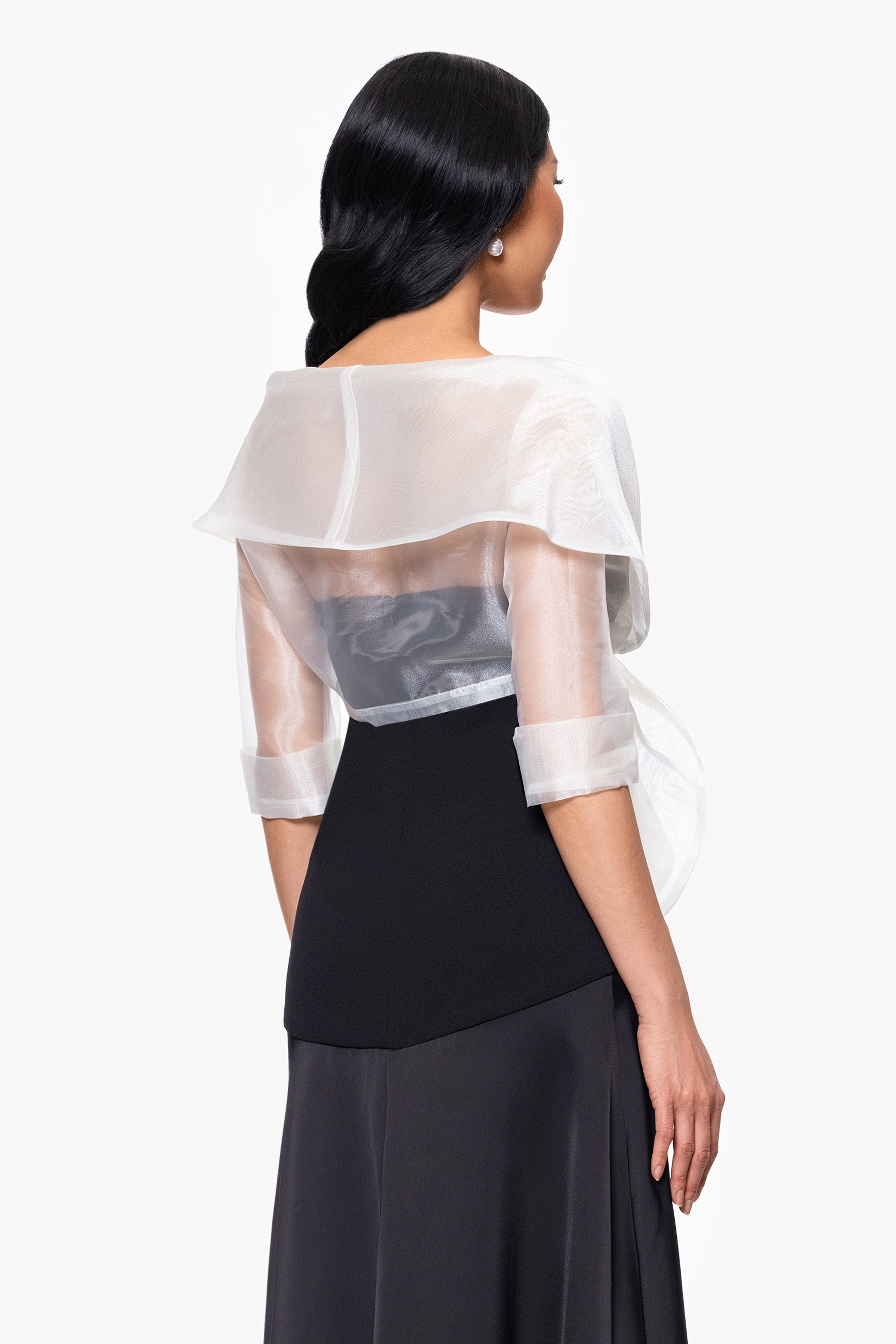 "Agnes" Organza 3/4 Sleeve Shawl Wrap